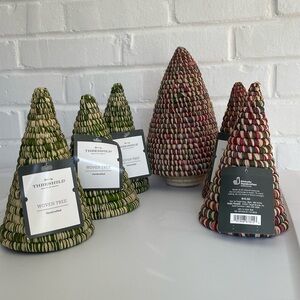 Threshold Rattan Woven Tree Set Christmas Holiday Gifts Decor